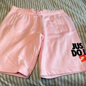Pink “just do it” Nike Shorts